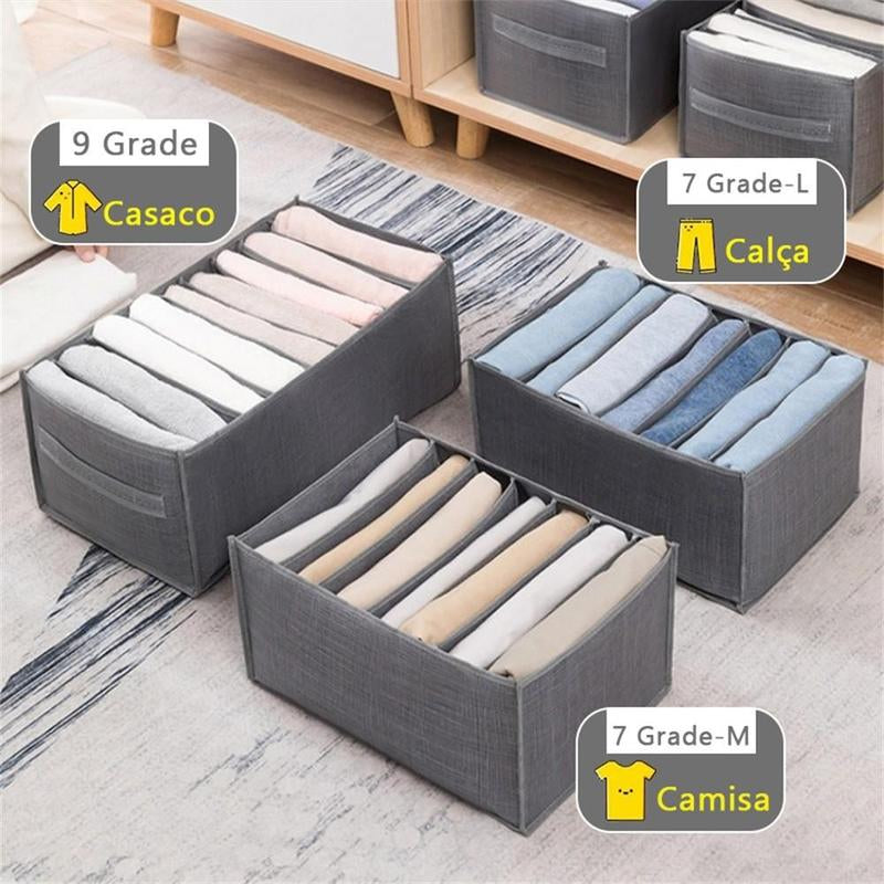Multi Compartment Clothes Organizing Storage Box, 1 Count Non-Woven Fabric Jeans Storage Box for Dressers Drawer, Space-Saving Clothes & Underwear Storage Box, Closet Organizer, Home Wardrobe Drawer Organizer