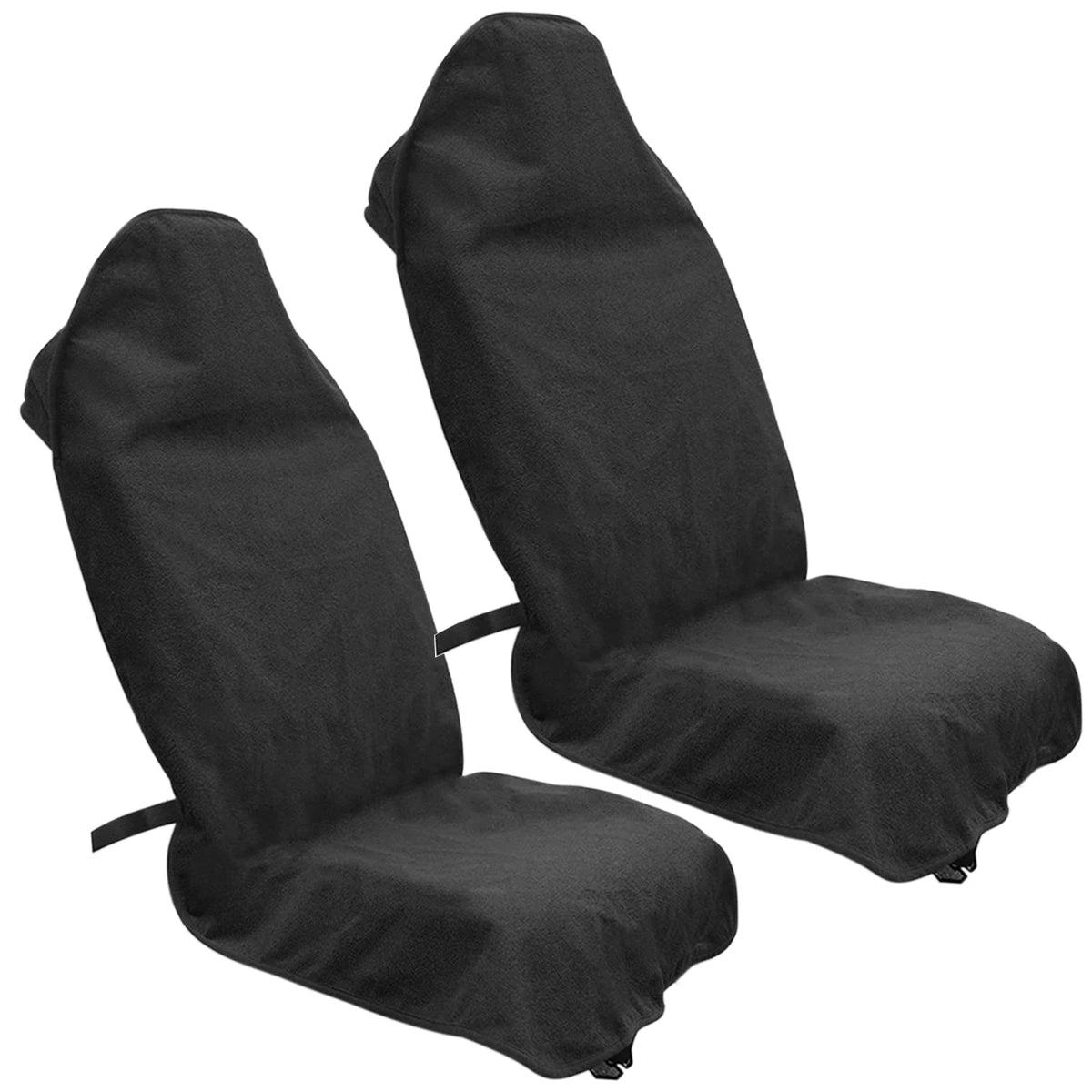Car Universal Seat Towel Cover Adjustable Waterproof Protector Elastic Strap Non-Slip Breathable Front Rear Chair Cover