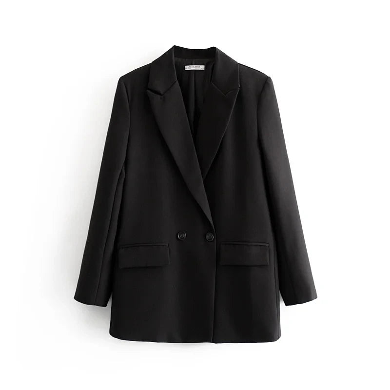 TRAF Blazer Woman Black Beige Khaki Blue Green Gray Women Coat Fashion Office Wear Women'S Blazers Jacket Outerwears 2024