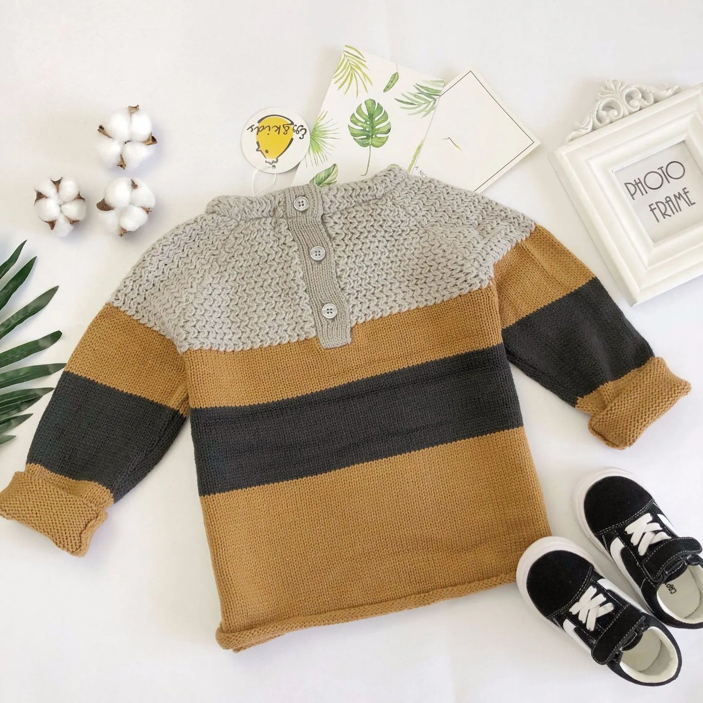 Autumn Winter Children Sweaters Baby Boy Girls Cotton Wool Sweater Cartoon Animal Tops Clothes