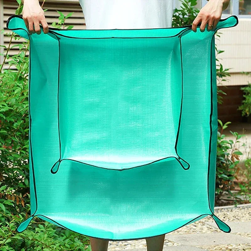 Gardening Mat PE Square Plant Pad Waterproof for Transplanting Flower Pots Potting Mat Foldable Garden Repotting Anti-Dirty Tarp