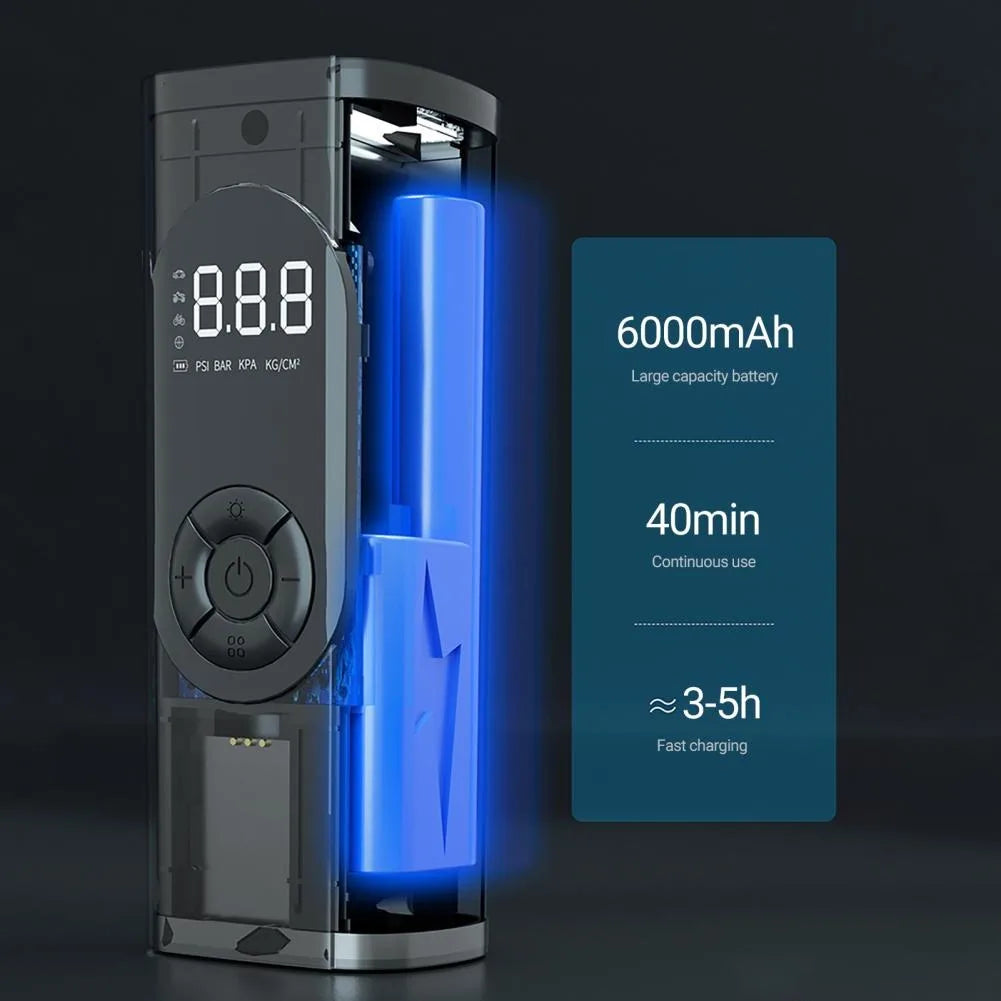 Multifunctional Intelligent Inflator Pump Wireless Smart Digital Display Tire Pump Portable Car Air Compressor, for Motorcycle B