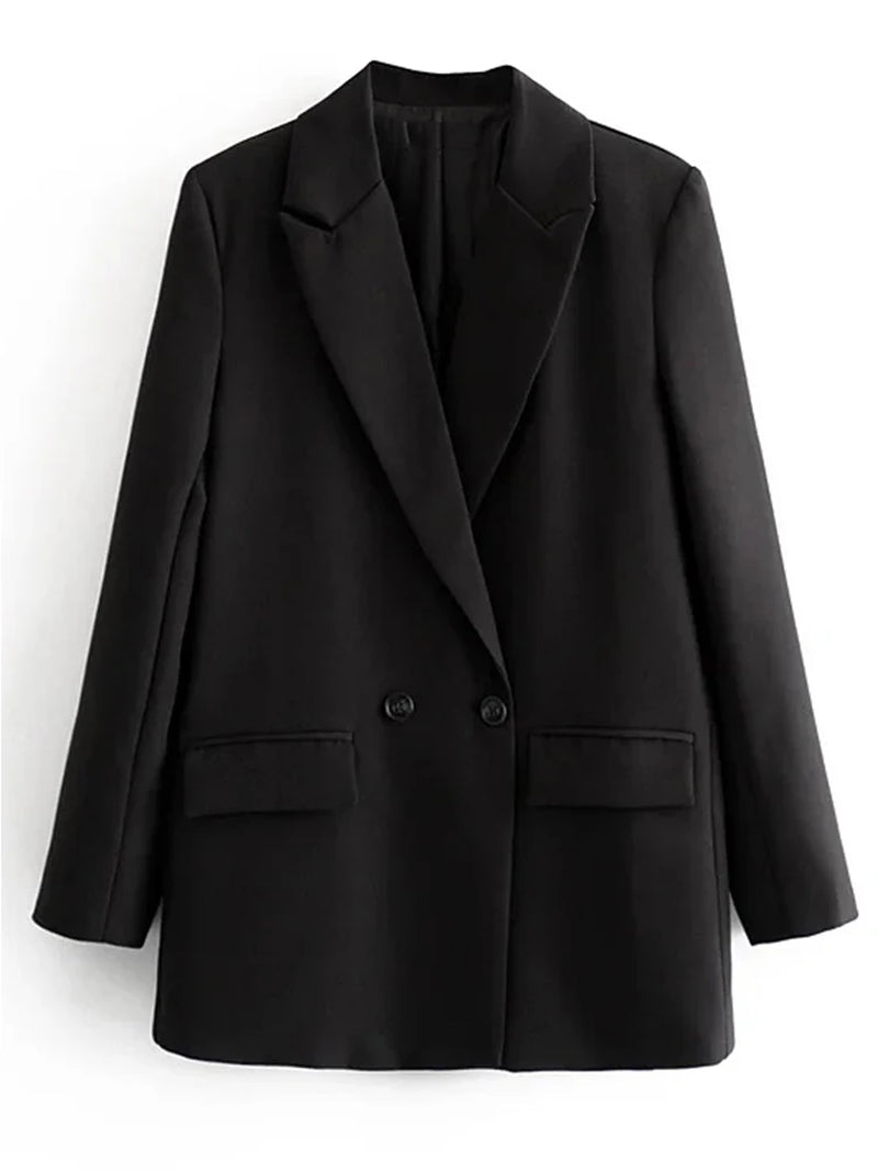 TRAF Blazer Woman Black Beige Khaki Blue Green Gray Women Coat Fashion Office Wear Women'S Blazers Jacket Outerwears 2024