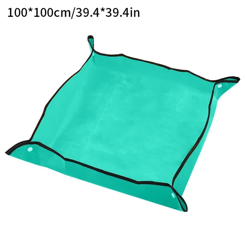 Gardening Mat PE Square Plant Pad Waterproof for Transplanting Flower Pots Potting Mat Foldable Garden Repotting Anti-Dirty Tarp
