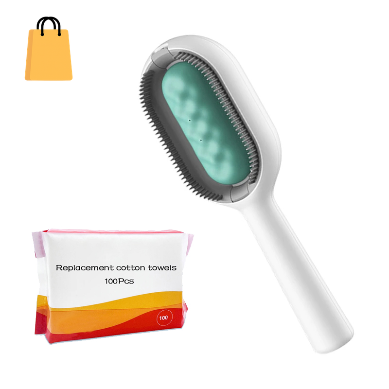 Cat Hair Brush with Water, Sticky Brush for Cats, 4 In-1 Cat Grooming Brush Creative Update Cat Dog Grooming Comb with Water Tank Double-Sided Hair Removal Brush Kitten Pet Supplies Accessories