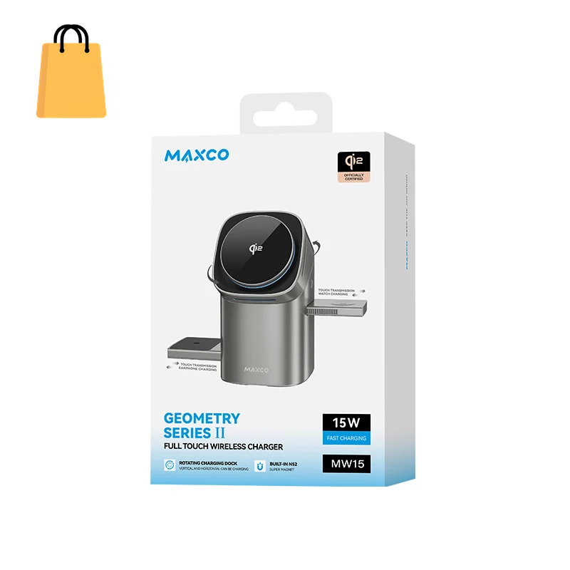 Qi2 Auto-Rotate Touch Magnetic 3 in 1 Wireless Charger Fast Charging 15W for Iphone 12/13/14/15/16, for Iwatch & Airpods