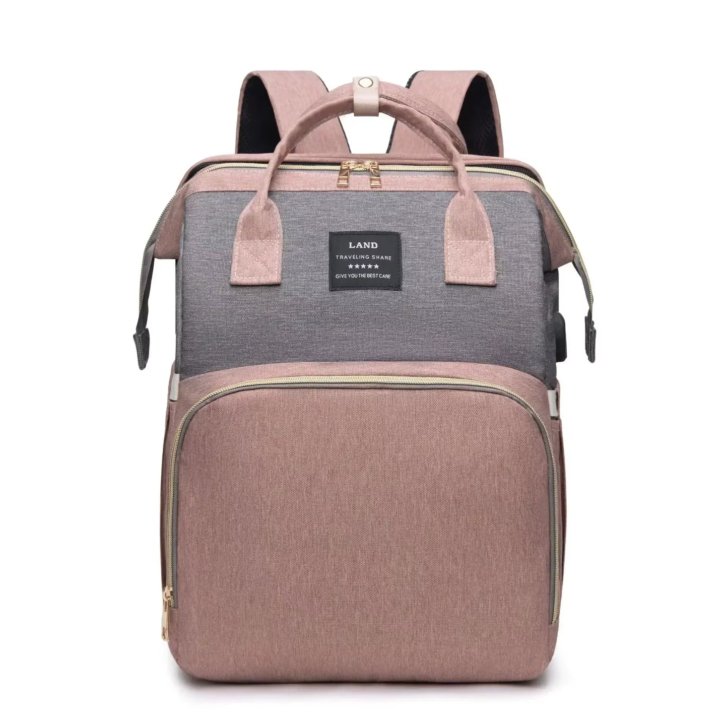 Folding Mommy Bag Portable Folding Crib Bed Large-Capacity Baby Backpack Female Mommy Outting Bag Activity Diaper Bag Nappy Bags