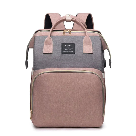 Folding Mommy Bag Portable Folding Crib Bed Large-Capacity Baby Backpack Female Mommy Outting Bag Activity Diaper Bag Nappy Bags