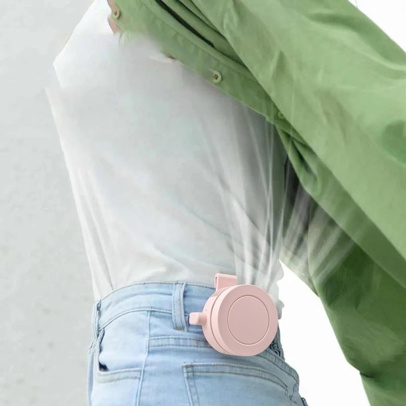 Portable Silent Mini Bladeless Electric Fan,Adjustable 3-Speed Suspended Waist Fans, Smal!Phone Cooling Fan, Personal Fan, Rotating Bodyfan Suitable for Outdoor Travel Fathersdaygift