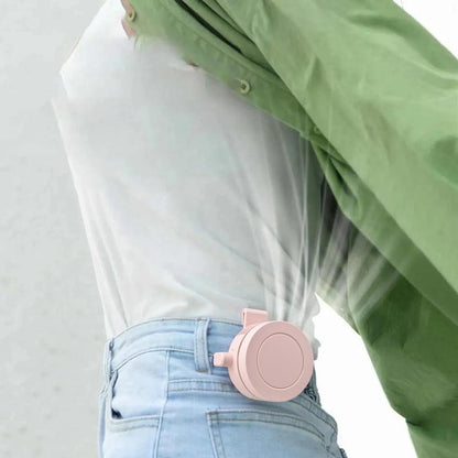 Portable Silent Mini Bladeless Electric Fan,Adjustable 3-Speed Suspended Waist Fans, Smal!Phone Cooling Fan, Personal Fan, Rotating Bodyfan Suitable for Outdoor Travel Fathersdaygift