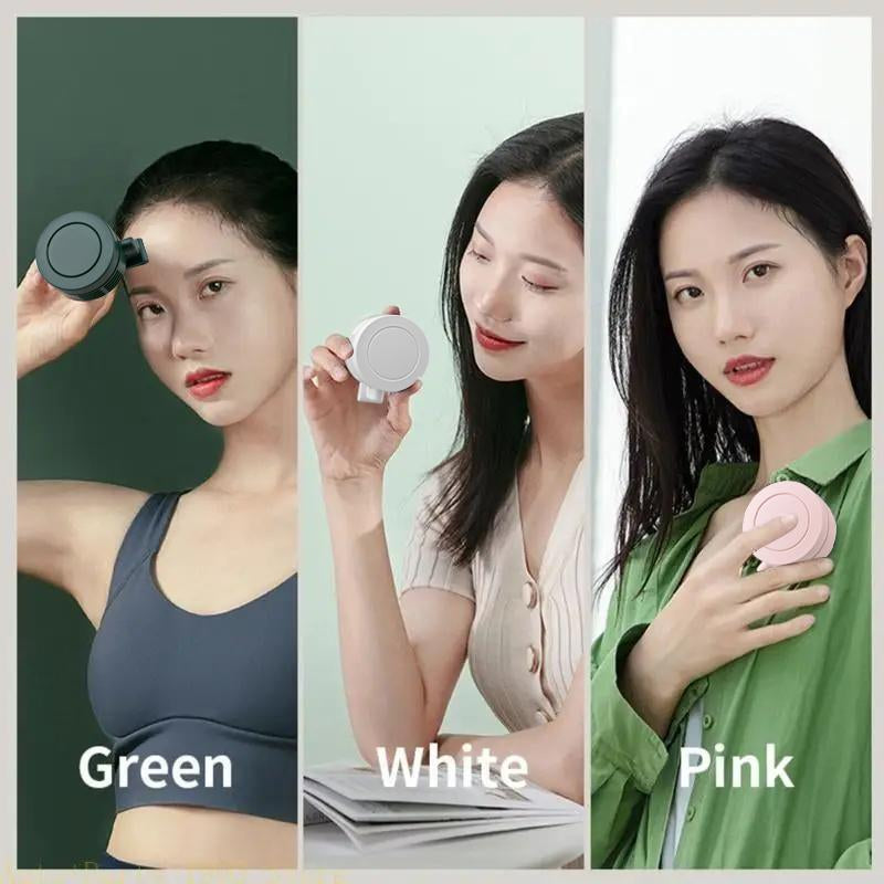 Portable Silent Mini Bladeless Electric Fan,Adjustable 3-Speed Suspended Waist Fans, Smal!Phone Cooling Fan, Personal Fan, Rotating Bodyfan Suitable for Outdoor Travel Fathersdaygift