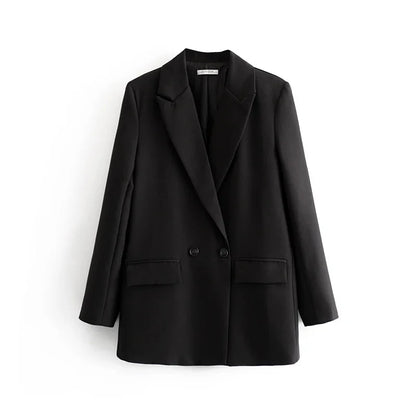 TRAF Blazer Woman Black Beige Khaki Blue Green Gray Women Coat Fashion Office Wear Women'S Blazers Jacket Outerwears 2024
