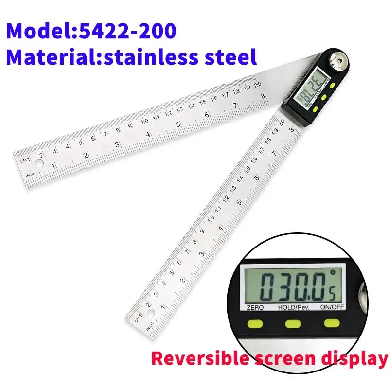 0-200/300Mm Digital Protractor Angle Ruler Electron Goniometer Angle Finder Meter Angle Gauge Measuring Tools