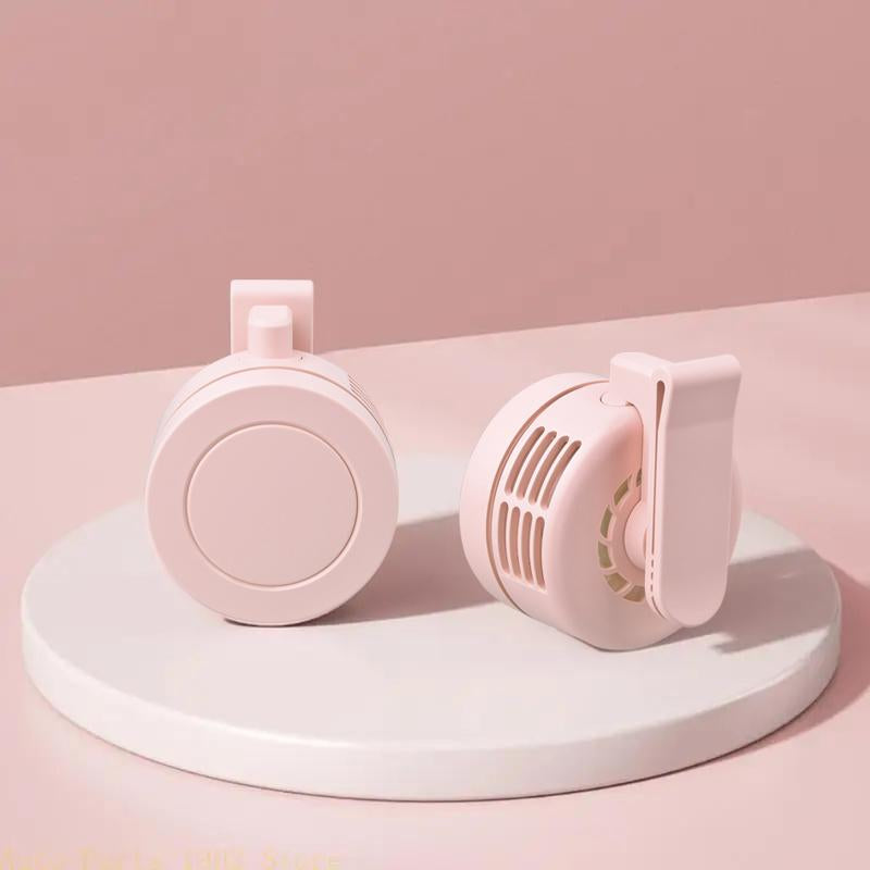 Portable Silent Mini Bladeless Electric Fan,Adjustable 3-Speed Suspended Waist Fans, Smal!Phone Cooling Fan, Personal Fan, Rotating Bodyfan Suitable for Outdoor Travel Fathersdaygift