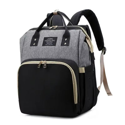 Folding Mommy Bag Portable Folding Crib Bed Large-Capacity Baby Backpack Female Mommy Outting Bag Activity Diaper Bag Nappy Bags