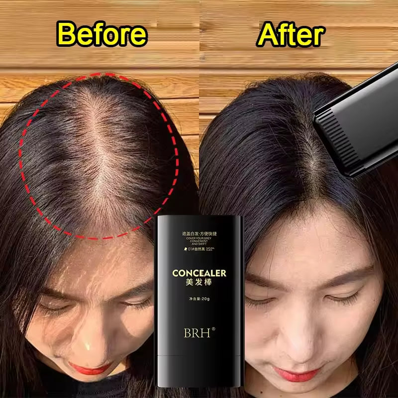 3 Colors Hair Stick to Cover White Hair without Fading,Disposable Hair Dye Stick,Plant Hair Dye,Roots Hair Color Replenishment