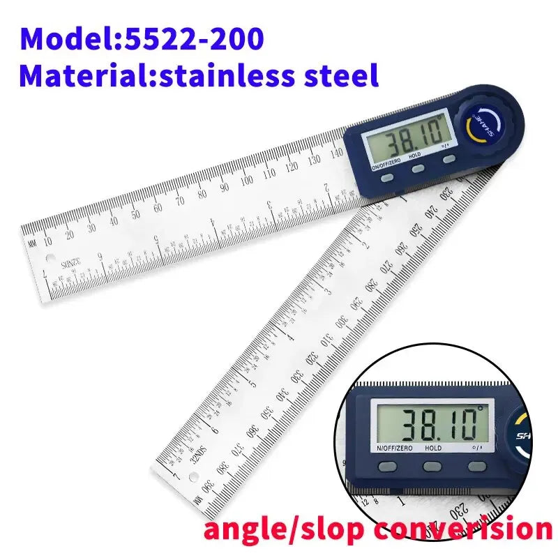 0-200/300Mm Digital Protractor Angle Ruler Electron Goniometer Angle Finder Meter Angle Gauge Measuring Tools