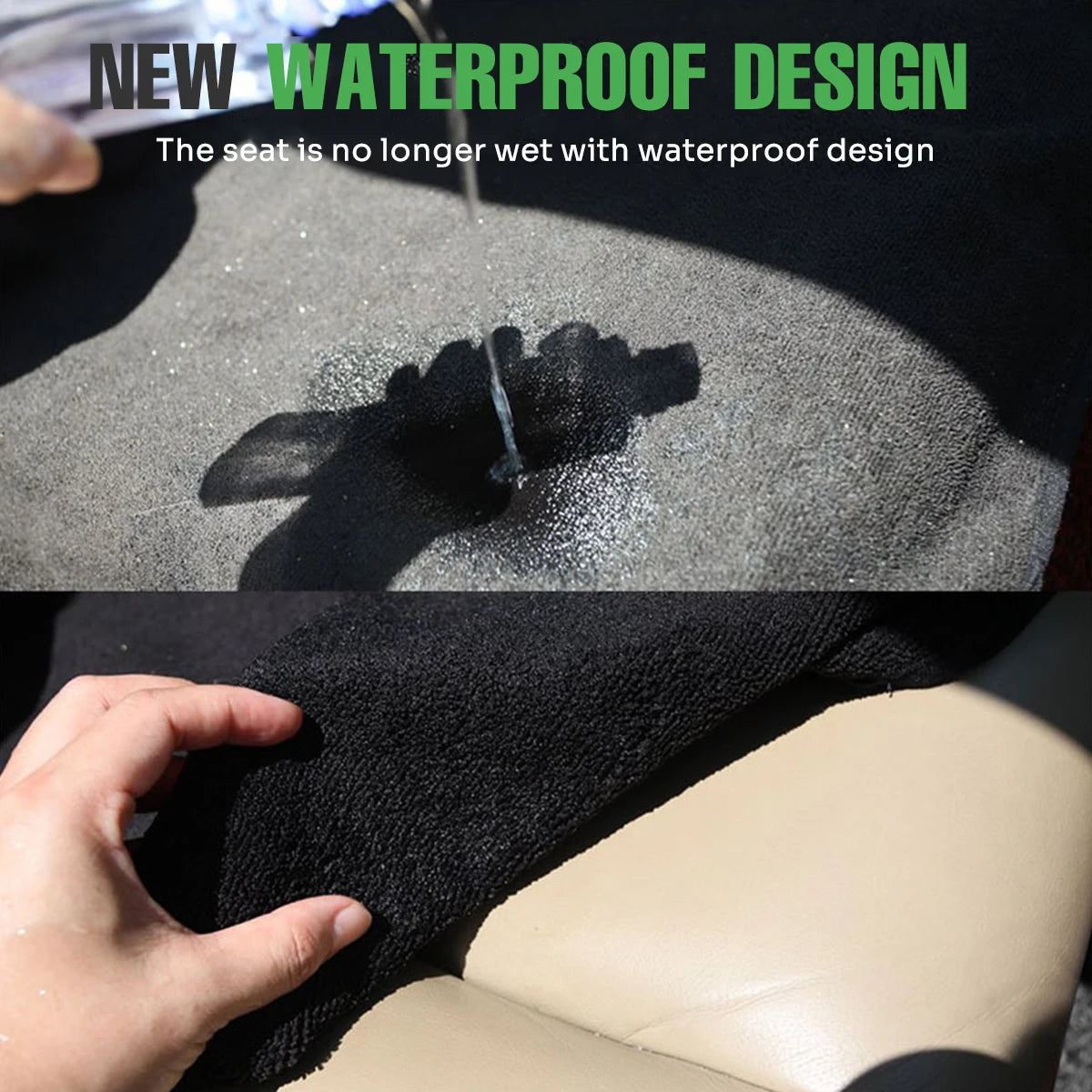 Car Universal Seat Towel Cover Adjustable Waterproof Protector Elastic Strap Non-Slip Breathable Front Rear Chair Cover