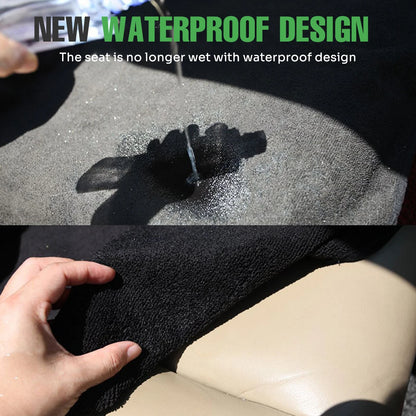 Car Universal Seat Towel Cover Adjustable Waterproof Protector Elastic Strap Non-Slip Breathable Front Rear Chair Cover