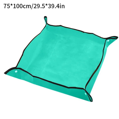 Gardening Mat PE Square Plant Pad Waterproof for Transplanting Flower Pots Potting Mat Foldable Garden Repotting Anti-Dirty Tarp
