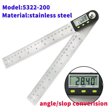 0-200/300Mm Digital Protractor Angle Ruler Electron Goniometer Angle Finder Meter Angle Gauge Measuring Tools