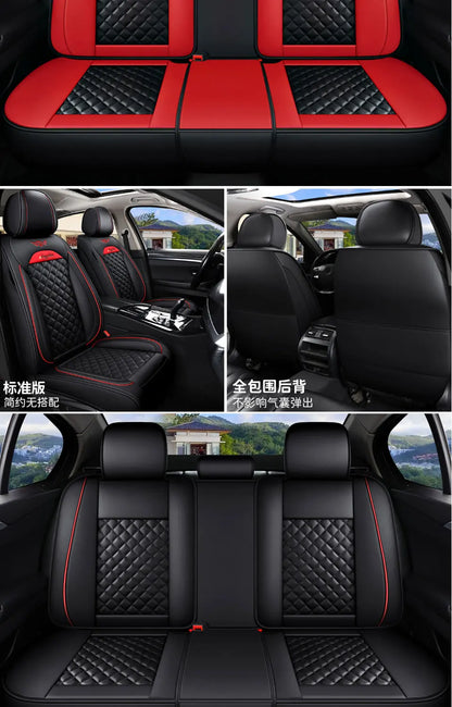 Leather Car Seat Cover Sets for Renault Megane Duster Captur Clio Laguna Kadjar Scenic Koleos Fluence Auto Interior Accessories