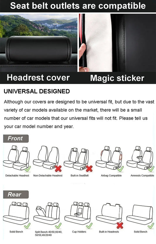 Leather Car Seat Cover Sets for Renault Megane Duster Captur Clio Laguna Kadjar Scenic Koleos Fluence Auto Interior Accessories