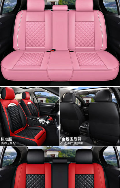 Leather Car Seat Cover Sets for Renault Megane Duster Captur Clio Laguna Kadjar Scenic Koleos Fluence Auto Interior Accessories