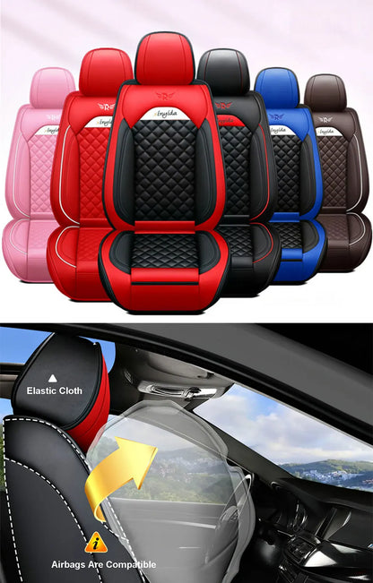 Leather Car Seat Cover Sets for Renault Megane Duster Captur Clio Laguna Kadjar Scenic Koleos Fluence Auto Interior Accessories
