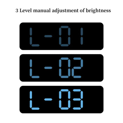 USB Powered Large Digital Wall Clock 9 Inch Temperature Humidity Week Auto Dimmer Table Clock Electronic LED Alarm Clock 12/24H