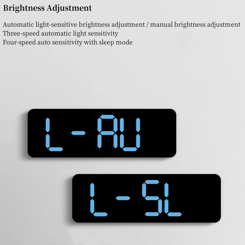 USB Powered Large Digital Wall Clock 9 Inch Temperature Humidity Week Auto Dimmer Table Clock Electronic LED Alarm Clock 12/24H