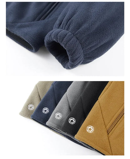 Autumn/Winter Men'S New Fleece-Lined Jacket Inner Lining Fleece-Lined Double Warm Loose Fit Men'S Jacket23