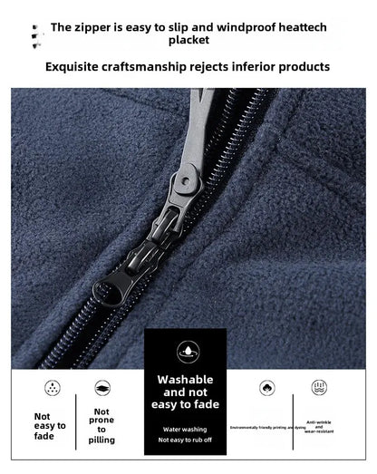 Autumn/Winter Men'S New Fleece-Lined Jacket Inner Lining Fleece-Lined Double Warm Loose Fit Men'S Jacket23