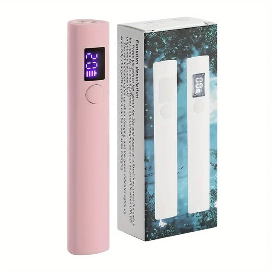 Handheld Portable Mini Nail Dryer Lamp UV LED Nail Light for Curing All Nail Gel USB Rechargeable Nail Art Tool Home Travel Use