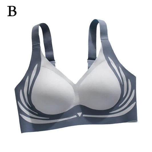 Super Gather Wireless Push-Up Bra Women Gathered up Soft Support Adjustable Underwear Anti-Sagging Seamless Lift-Up Bra