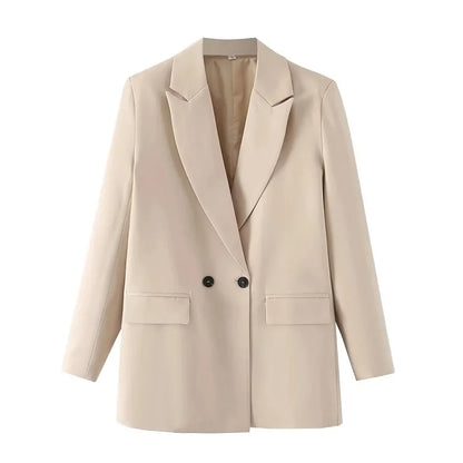 TRAF Blazer Woman Black Beige Khaki Blue Green Gray Women Coat Fashion Office Wear Women'S Blazers Jacket Outerwears 2024