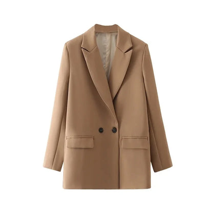 TRAF Blazer Woman Black Beige Khaki Blue Green Gray Women Coat Fashion Office Wear Women'S Blazers Jacket Outerwears 2024