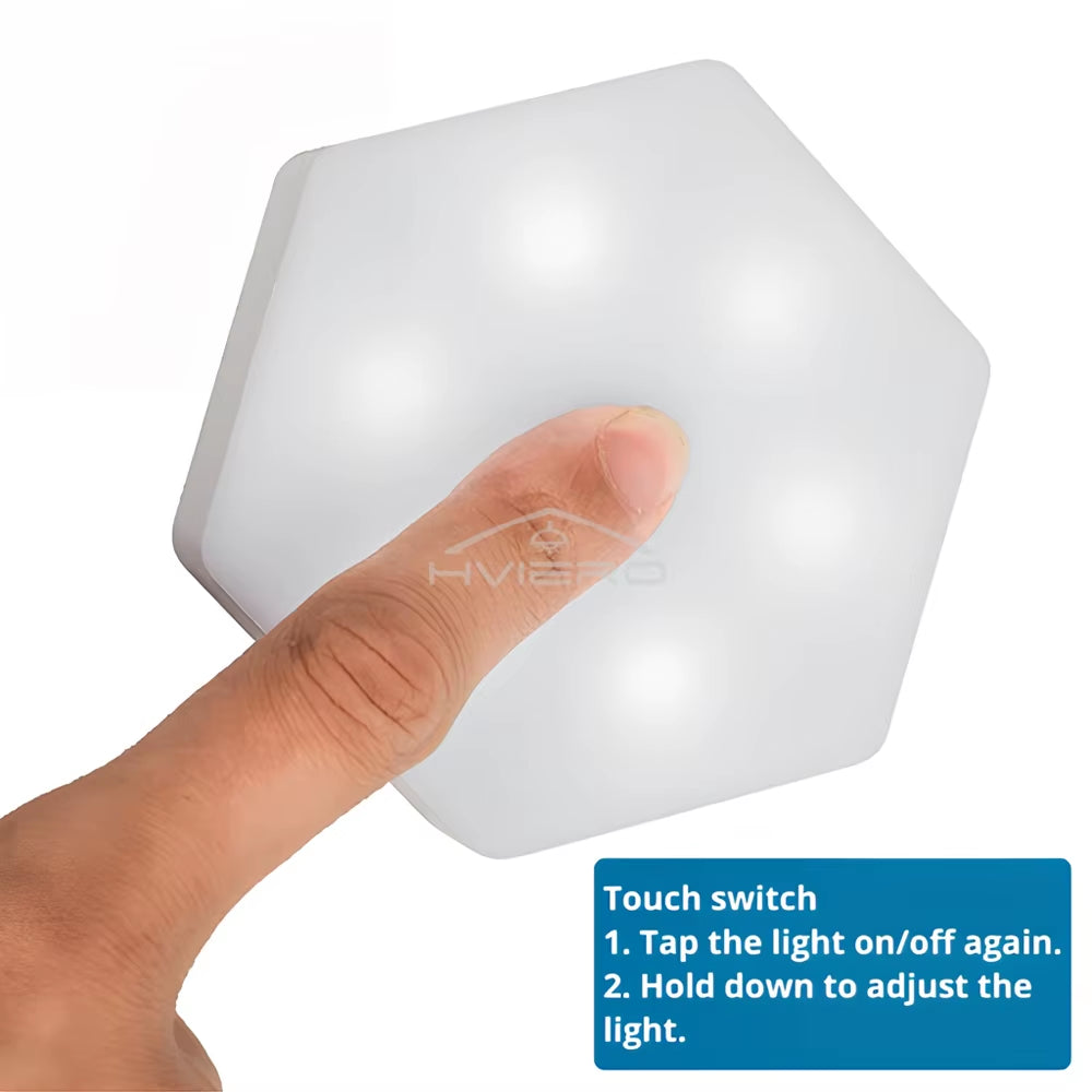 RGB Led Wall Light Hexagon Honeycomb Lamps Room Decoration Touch Sensor Night Lights Modern Bedroom Ambient Lamp Remote Control