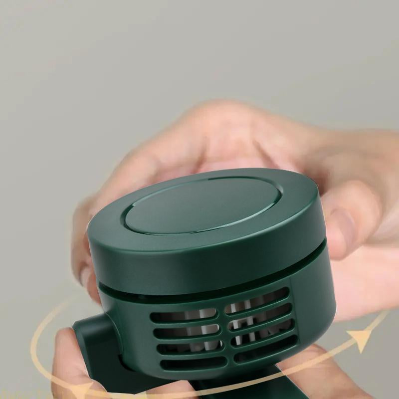 Portable Silent Mini Bladeless Electric Fan,Adjustable 3-Speed Suspended Waist Fans, Smal!Phone Cooling Fan, Personal Fan, Rotating Bodyfan Suitable for Outdoor Travel Fathersdaygift