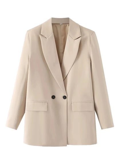TRAF Blazer Woman Black Beige Khaki Blue Green Gray Women Coat Fashion Office Wear Women'S Blazers Jacket Outerwears 2024