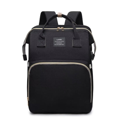 Folding Mommy Bag Portable Folding Crib Bed Large-Capacity Baby Backpack Female Mommy Outting Bag Activity Diaper Bag Nappy Bags