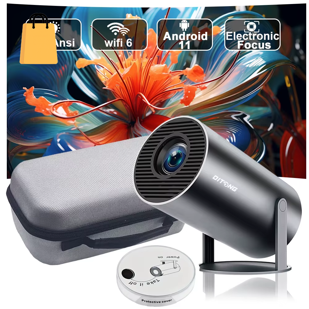 HY300 plus HD Projector Portatil 4K 1280X720P Android LED Video Home Theater Cinema Phone Mini Proyector Movie HY300 Pro