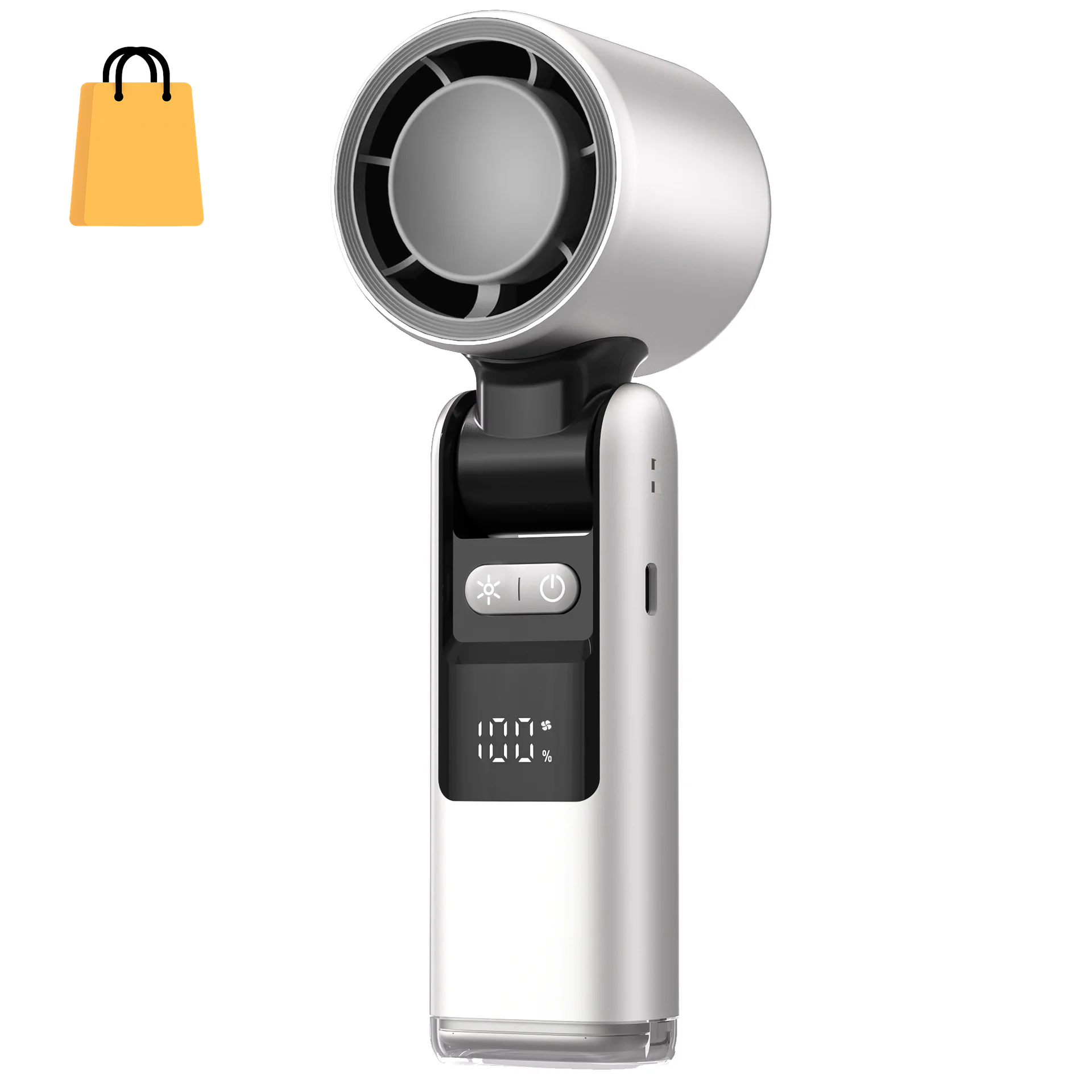 100 Turbos Chilled Ice Sensation Cold Fan Super Mini Turbo Speed Fan USB Powered Digital Display for Outdoor Camping Office Dorm