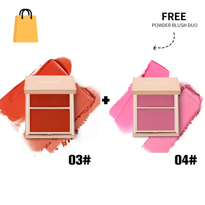 PHOFAY Double-Take Cream & Powder Blush Duo