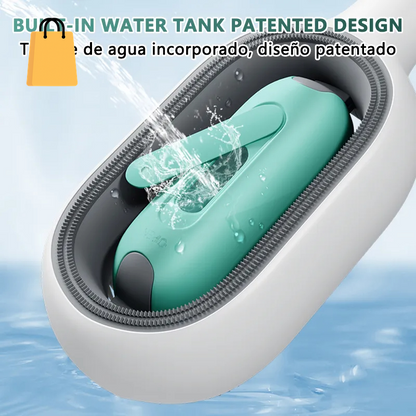 Cat Hair Brush with Water, Sticky Brush for Cats, 4 In-1 Cat Grooming Brush Creative Update Cat Dog Grooming Comb with Water Tank Double-Sided Hair Removal Brush Kitten Pet Supplies Accessories