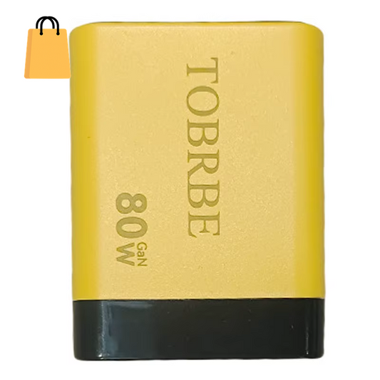 3 in 1 Gan Charger Retractable 80W MAX Fast Charger Block with Type-C Cable 2USB Ports Portable Adapter Mobile Phone Charger New