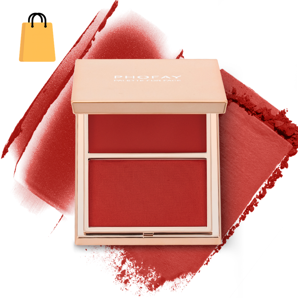 PHOFAY Double-Take Cream & Powder Blush Duo