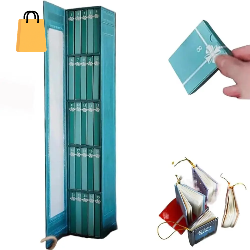 2025 Mini Book Ornament Advent, Book Lovers Gifts Calendar, Books Lovers Gifts Advent Calendar with 24 Book Gift, Christmas Book