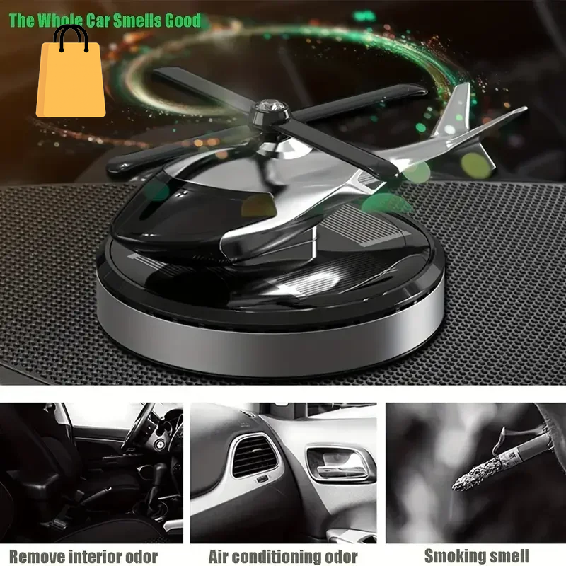 Helicopter Styling Solar Car Air Freshenerdecorative Aromatherapy Car Interior Accessories Propeller Rotary Perfume Diffuser