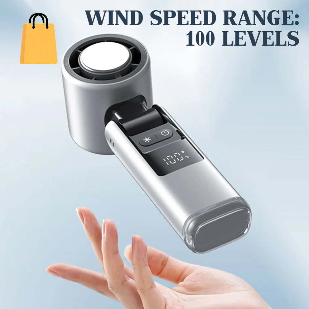 100 Turbos Chilled Ice Sensation Cold Fan Super Mini Turbo Speed Fan USB Powered Digital Display for Outdoor Camping Office Dorm